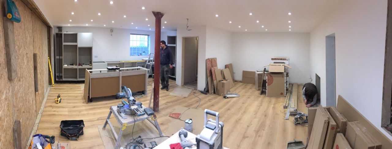 Flooring down in new extension